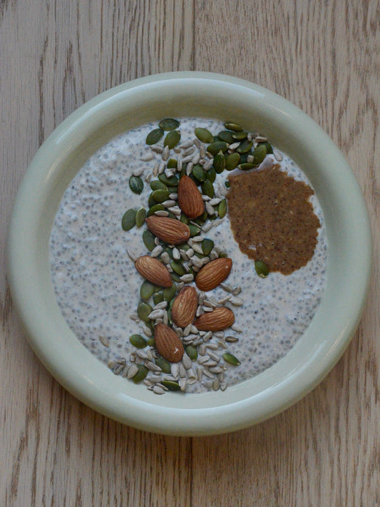 Creamy chia pudding with Pecan Maple Butter