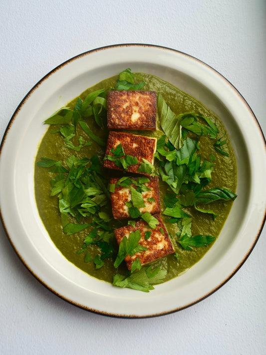 CREAMY PALAK PANEER WITH CASHEW BUTTER